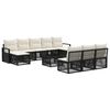 vidaXL Havesofa S&aelig;t 11 stk. Sort polyrattan