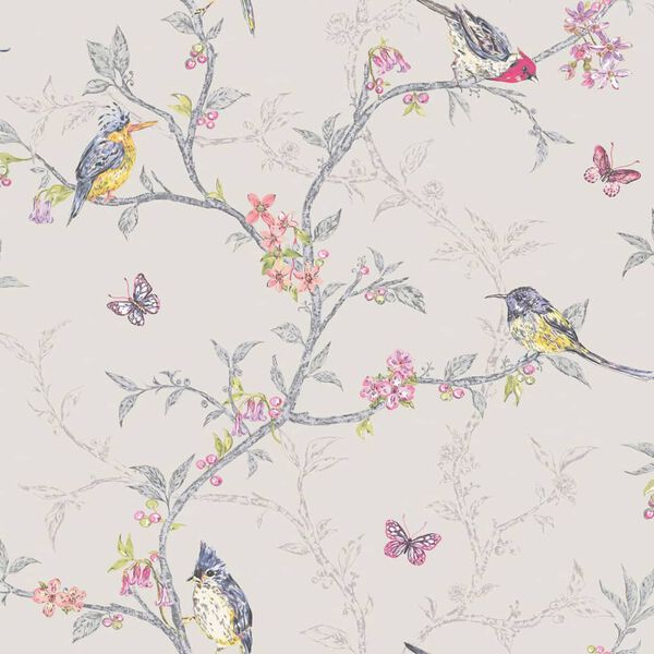 DUTCH WALLCOVERINGS tapet Phoebe syrenfarvet