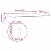 vidaXL Markise Hvid 4 &times;3 m Metal