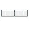 vidaXL havel&aring;ge i net galvaniseret st&aring;l 400x100 cm gr&aring;