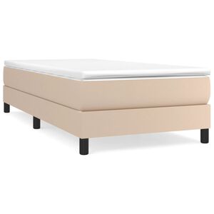 vidaXL Boxspring sengeramme 90x200 cm kunstl&aelig;der cappuccinofarvet