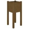 vidaXL plantekasse 31x31x70 cm massivt fyrretr&aelig; gyldenbrun