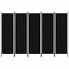 vidaXL 5-panels rumdeler 250 x 180 cm sort
