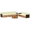 vidaXL Udend&oslash;rs sofagruppe 8 pcs Naturlig og Fl&oslash;de 79 x 79 x 37 cm