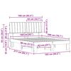 vidaXL Sengestel med Polstret Hovedgavl Sort 160 x 200 cm