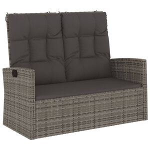 vidaXL haveb&aelig;nk med hynder 118 cm polyrattan gr&aring;