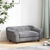 vidaXL hundesofa 72x45x30 cm plys grå