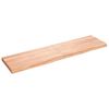 vidaXL v&aelig;ghylde 120x30x(2-4) cm behandlet massivt egetr&aelig; lysebrun