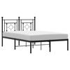 vidaXL sengeramme med sengegavl 120x190 cm metal sort