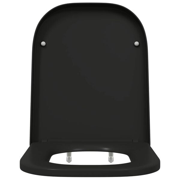 vidaXL Toilet s&aelig;de Sort 44,5 x 35 x 3,6 cm Duroplast