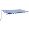 vidaXL Udtr&aelig;kkelig markise Bl&aring; og Hvid 600 &times; 350 cm Polyester