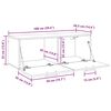vidaXL Vægskab Vægmonteret Sort eg 100 x 36.5 x 35 cm Konstrueret træ