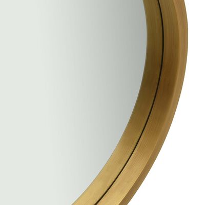 vidaXL vægspejl med rem 50 cm guldfarvet