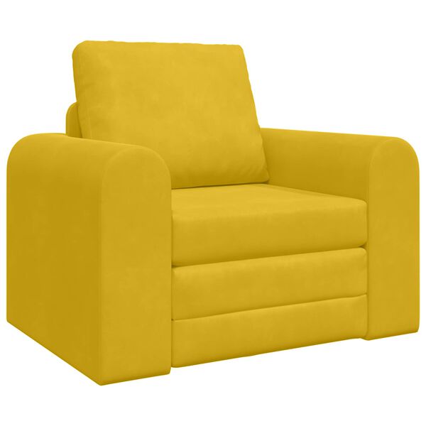 vidaXL Sovesofa Gul 98 x 71 x 83 cm Fl&oslash;jl