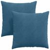 vidaXL Sofapuder 2 pcs Bl&aring; 60 x 60 cm Velourstof