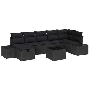 vidaXL Sofa S&aelig;t med pude 8 pcs polyrattan