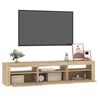 vidaXL tv-bord med LED-lys 180x35x40 cm sonoma-eg