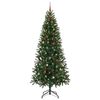 vidaXL Kunstigt juletr&aelig; med 300 LED'er Gr&oslash;n 240 cm PE og PVC
