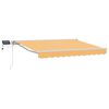 vidaXL Manuel markise-ramme med LED-lys Sandfarvet 5 &times; 3,5 m