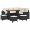 vidaXL Havesofa S&aelig;t 9 stk. Sort polyrattan