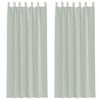 vidaXL voile-gardiner med l&oslash;kker 2 stk. 140x260 cm lysegr&aring;