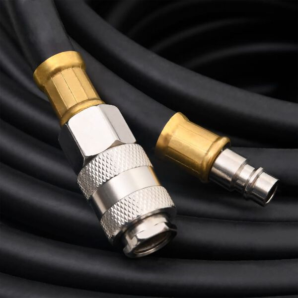 vidaXL hybrid luftslange 0,6" 100 m gummi og PVC sort