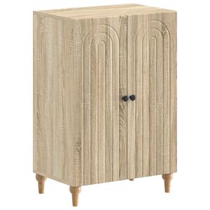 vidaXL Sko skab ALKMAAR 59,5 x 39,5 x 90 cm Konstrueret tr&aelig; Sonoma-eg