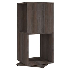 vidaXL drejelig reol 34,5x34,5x75,5cm konstrueret tr&aelig; gr&aring; og sonoma-eg