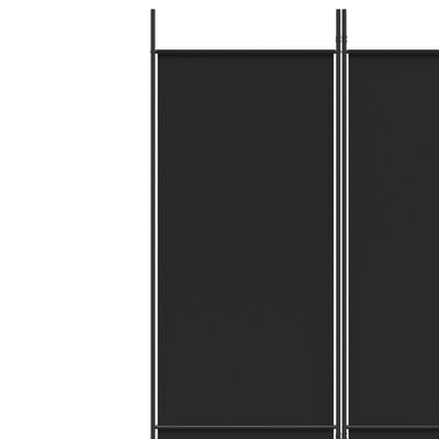 vidaXL 4-panels rumdeler 200x220 cm stof sort