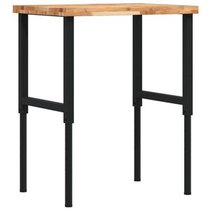 vidaXL arbejdsb&aelig;nk 80x60x(73-99,5) cm massivt akacietr&aelig; rektangul&aelig;r