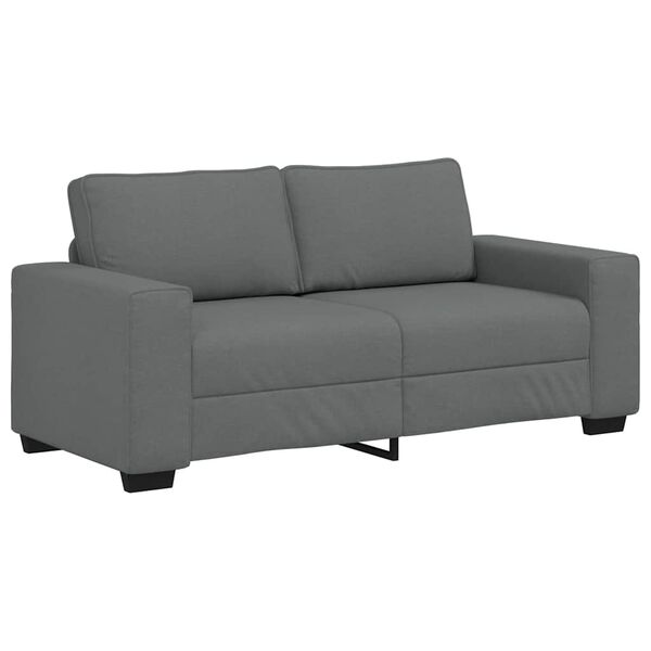 vidaXL 2-personers sofa 180x77x82 cm stof m&oslash;rkegr&aring;