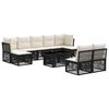 vidaXL Havesofa S&aelig;t 10 stk. Sort polyrattan