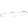 vidaXL bordplade 90x40x2,5 cm oval massivt mangotr&aelig;