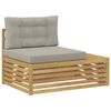vidaXL Udend&oslash;rs Modulsofa Hvid 115 x 83 x 73 cm Massivt Akacietr&aelig;