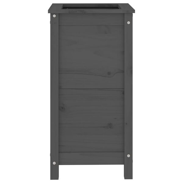 vidaXL plantekasse 40x40x78 cm massivt fyrretræ grå
