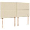 vidaXL kontinentalseng med madras 200x200 cm stof cremefarvet