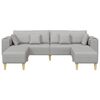 vidaXL Sofa med pude 3 pcs Skygr&aring; Stof