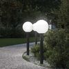 vidaXL pullertlamper med sensor 3 stk. 80 cm sort IP44