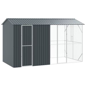 vidaXL Fuglebur Antracit 430 x 208 x 247 cm Galvaniseret st&aring;l