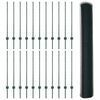 vidaXL Hegn med post Gr&oslash;n 1 x 50 m St&aring;l og PVC