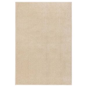 vidaXL gulvt&aelig;ppe 160x230 cm kort luv beige