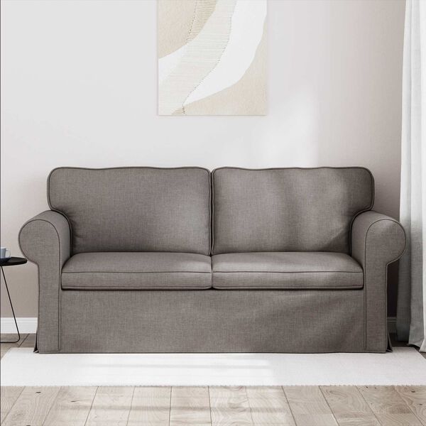 vidaXL Sofa Gr&aring;brun 215 x 82 x 80 cm Stof