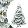 vidaXL Kunstigt juletr&aelig; med 300 LED'er Hvid 210 cm PE og PVC