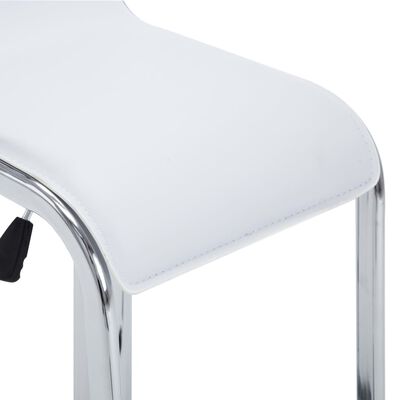 vidaXL drejelige barstole 2 stk. kunstlæder hvid