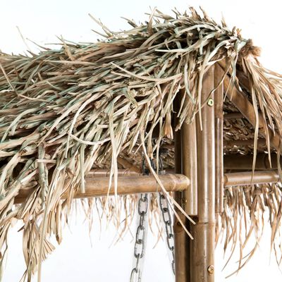 vidaXL 2-personers gyngesofa med palmeblade bambus 202 cm