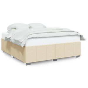 vidaXL sengeramme uden madras 180x200 cm stof cremefarvet