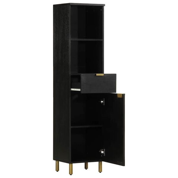 vidaXL badev&aelig;relsesskab 38x33x160 cm massivt mangotr&aelig; sort