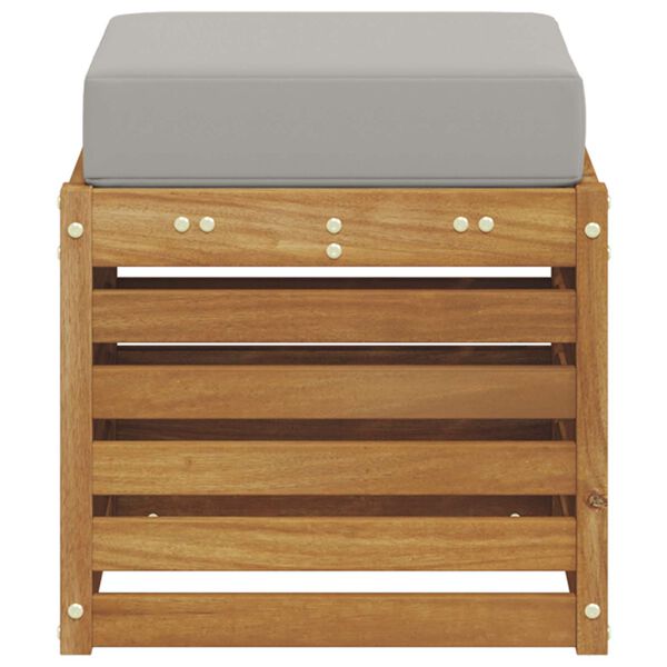 vidaXL Udend&oslash;rs Skammel B&aelig;nk Massivt Akacietr&aelig; Naturfarvet