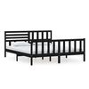 vidaXL sengeramme 180x200 cm Super King massivt tr&aelig; sort