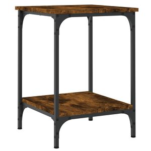 vidaXL sofabord 40x40x55 cm konstrueret tr&aelig; r&oslash;get egetr&aelig;sfarve